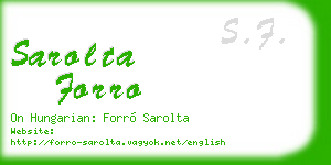 sarolta forro business card
